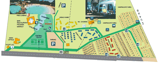 Plattegrond camping l'Ultima Spiaggia - geplaatst door Huurtent.be