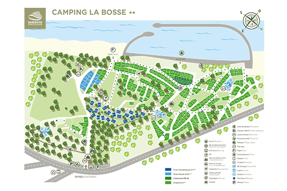 Plattegrond camping La Bosse - geplaatst door Huurtent.be