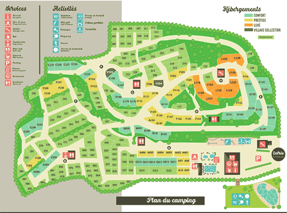 Plattegrond camping La Clémentine - geplaatst door Huurtent.be