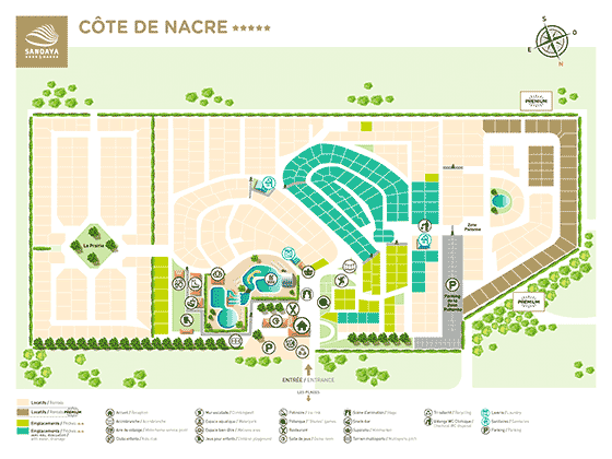 Plattegrond camping La Côte de Nacre - geplaatst door Huurtent.be