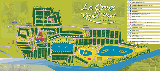 Plattegrond camping La Croix du Vieux Pont - geplaatst door Huurtent.be