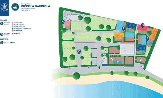 Plattegrond camping La Gardiola - geplaatst door Huurtent.be