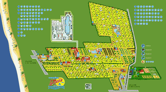 Plattegrond camping La Masia - geplaatst door Huurtent.be