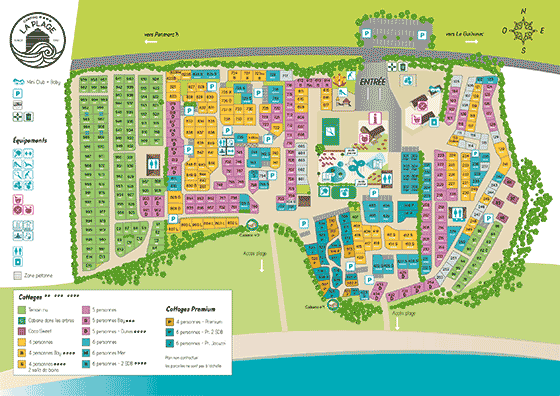 Plattegrond camping La Plage (Yelloh) - geplaatst door Huurtent.be