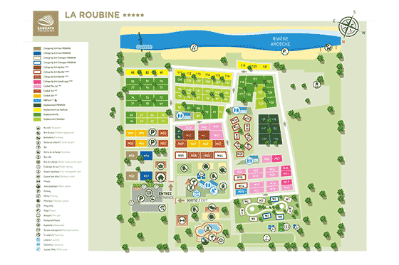 Plattegrond camping La Roubine - geplaatst door Huurtent.be