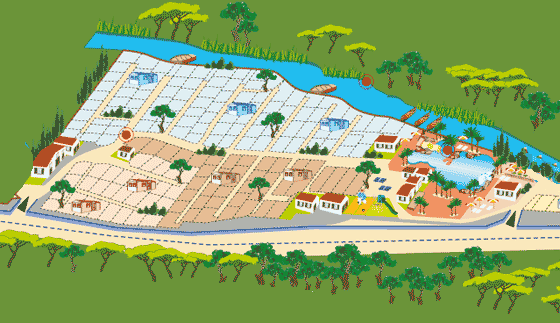 Plattegrond camping La Vallée du Paradis - geplaatst door Huurtent.be