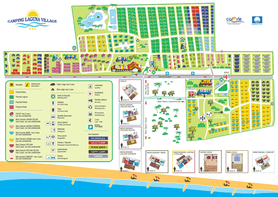 Plattegrond camping Laguna Village - geplaatst door Huurtent.be