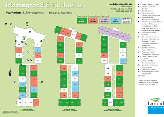 Plattegrond Landal Ameland State - geplaatst door Huurtent.be