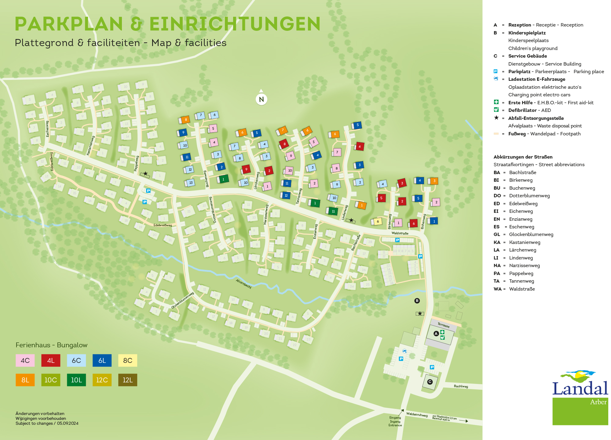 Plattegrond Landal Arber