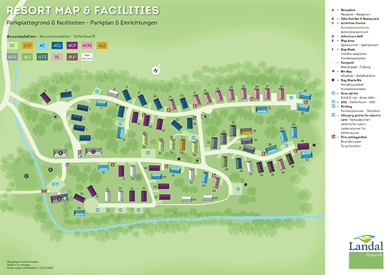 Plattegrond Landal Aysgarth - geplaatst door Huurtent.be