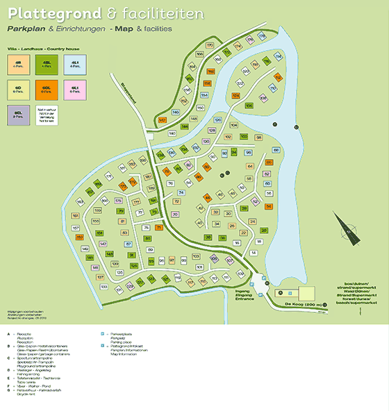Plattegrond Landal Beach Park Texel - geplaatst door Huurtent.be