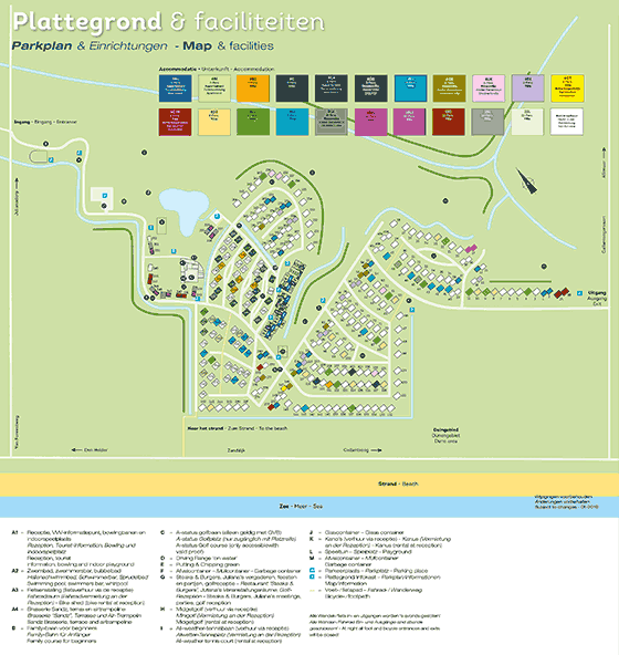 Plattegrond Landal Beach Resort Ooghduyne - geplaatst door Huurtent.be