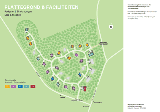 Plattegrond camping Landal Buytenplaets Rhenen - geplaatst door Huurtent.be