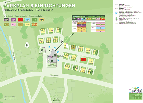 Plattegrond Landal Clofers Rattendorf - geplaatst door Huurtent.be