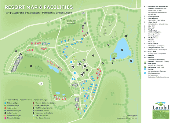 Plattegrond Landal Clowance - geplaatst door Huurtent.be