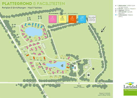 Plattegrond Landal De Vlinderhoeve - geplaatst door Huurtent.be