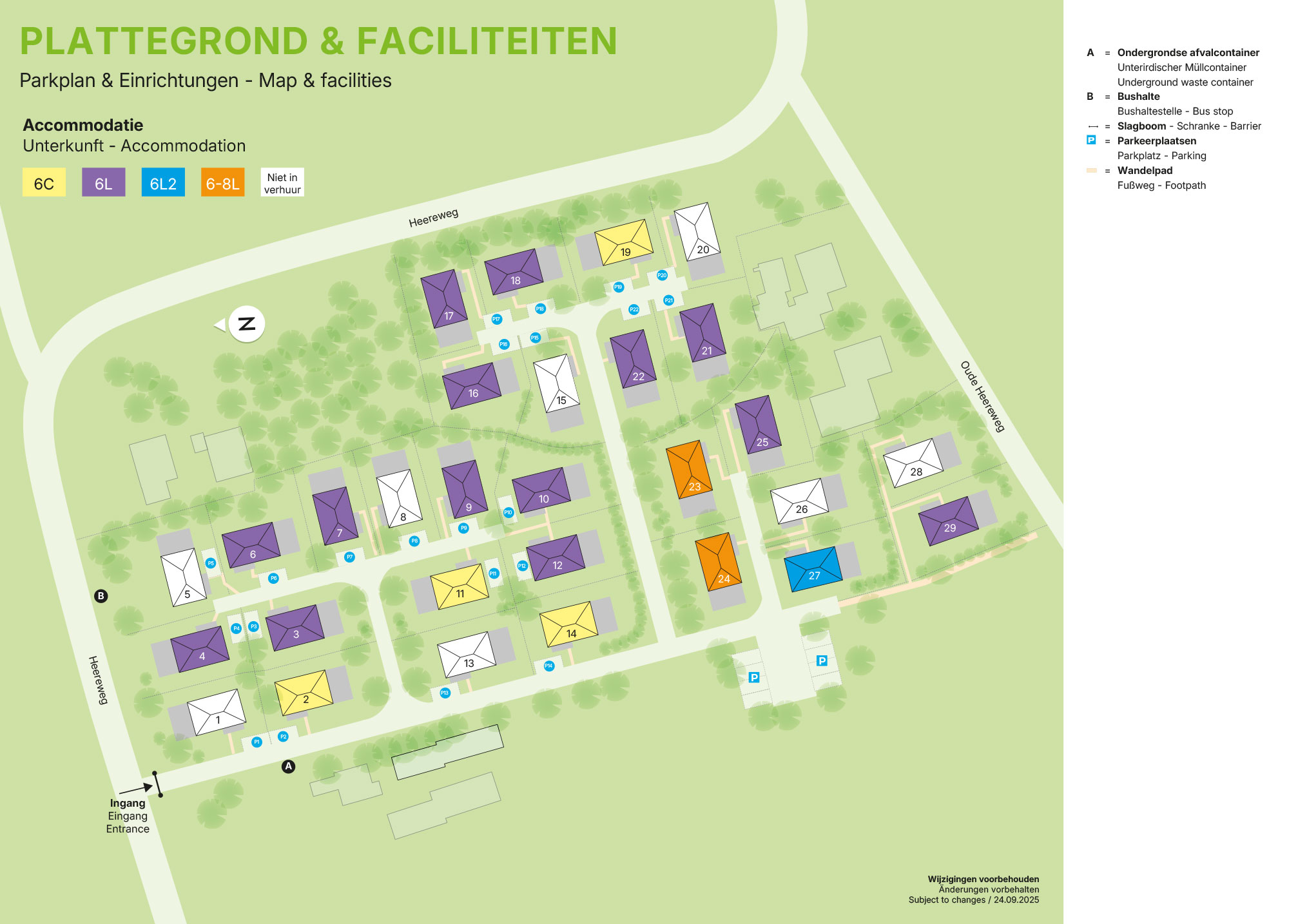 Plattegrond Landal Duynvallei