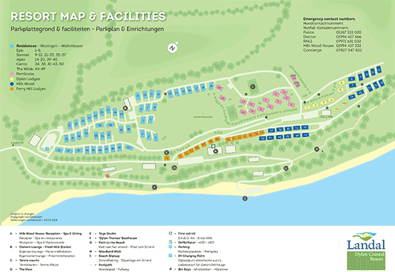 Plattegrond Landal Dylan Coastal Resort - geplaatst door Huurtent.be