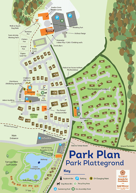 Plattegrond Landal Gwel an Mor - geplaatst door Huurtent.be