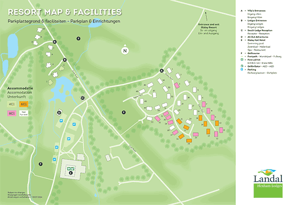 Plattegrond Landal Hexham Lodges - geplaatst door Huurtent.be