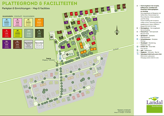 Plattegrond Landal Kaatsheuvel - geplaatst door Huurtent.be