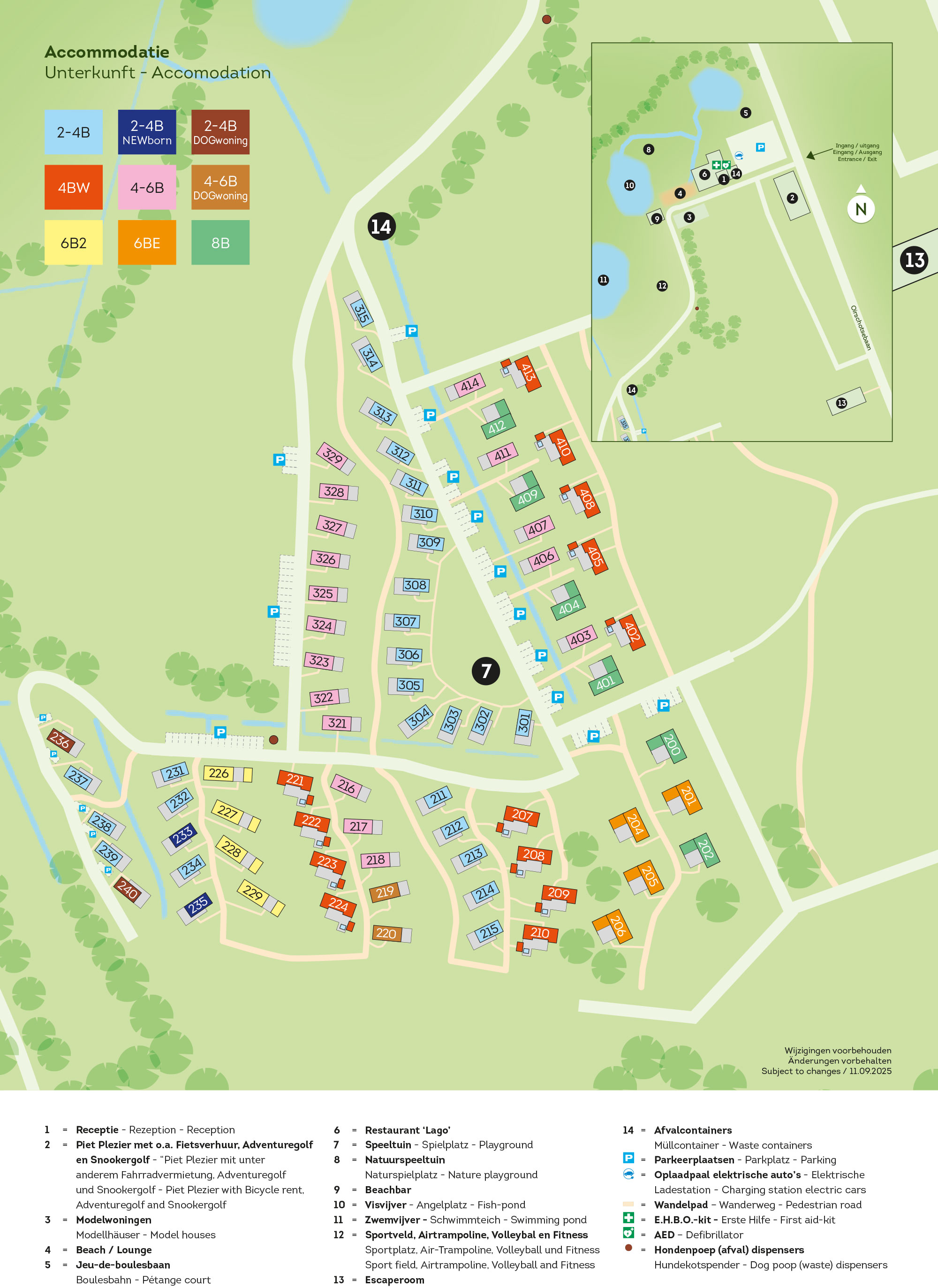 Plattegrond Landal Klein Oisterwijk
