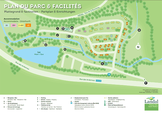 Plattegrond Landal Nature Parc Saint Hubert - geplaatst door Huurtent.be