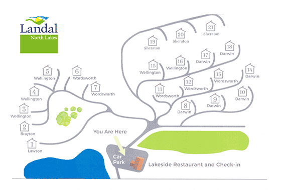 Plattegrond Landal North Lakes - geplaatst door Huurtent.be