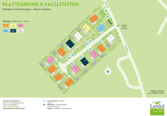 Plattegrond Landal Residence Berger Duinen - geplaatst door Huurtent.be