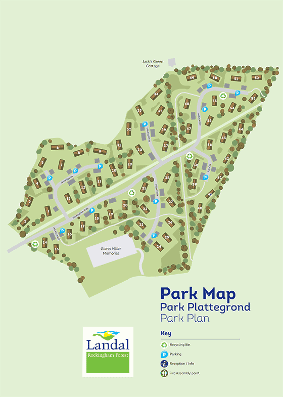 Plattegrond Landal Rockingham Forest - geplaatst door Huurtent.be