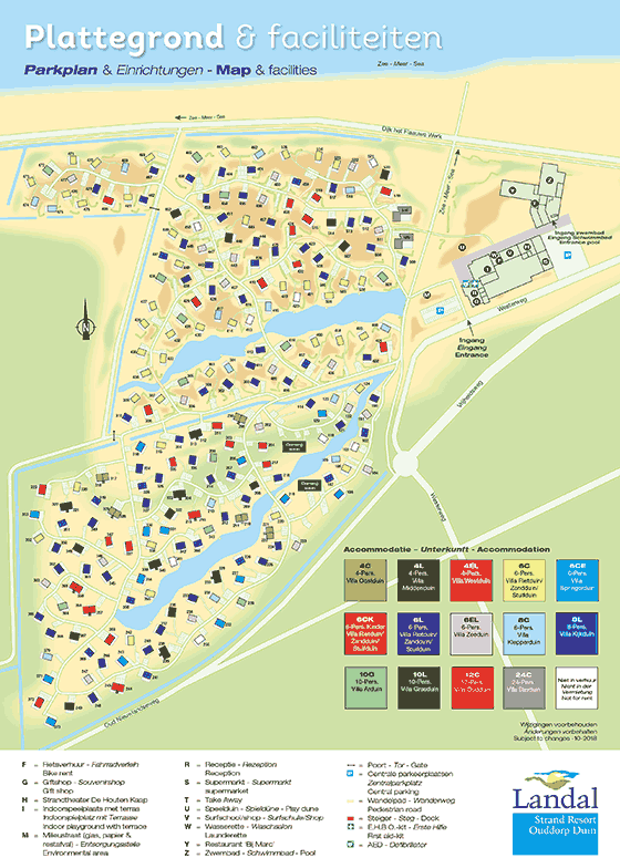 Plattegrond Landal Strand Resort Ouddorp Duin - geplaatst door Huurtent.be