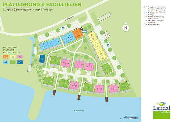 Plattegrond Landal Volendam - geplaatst door Huurtent.be