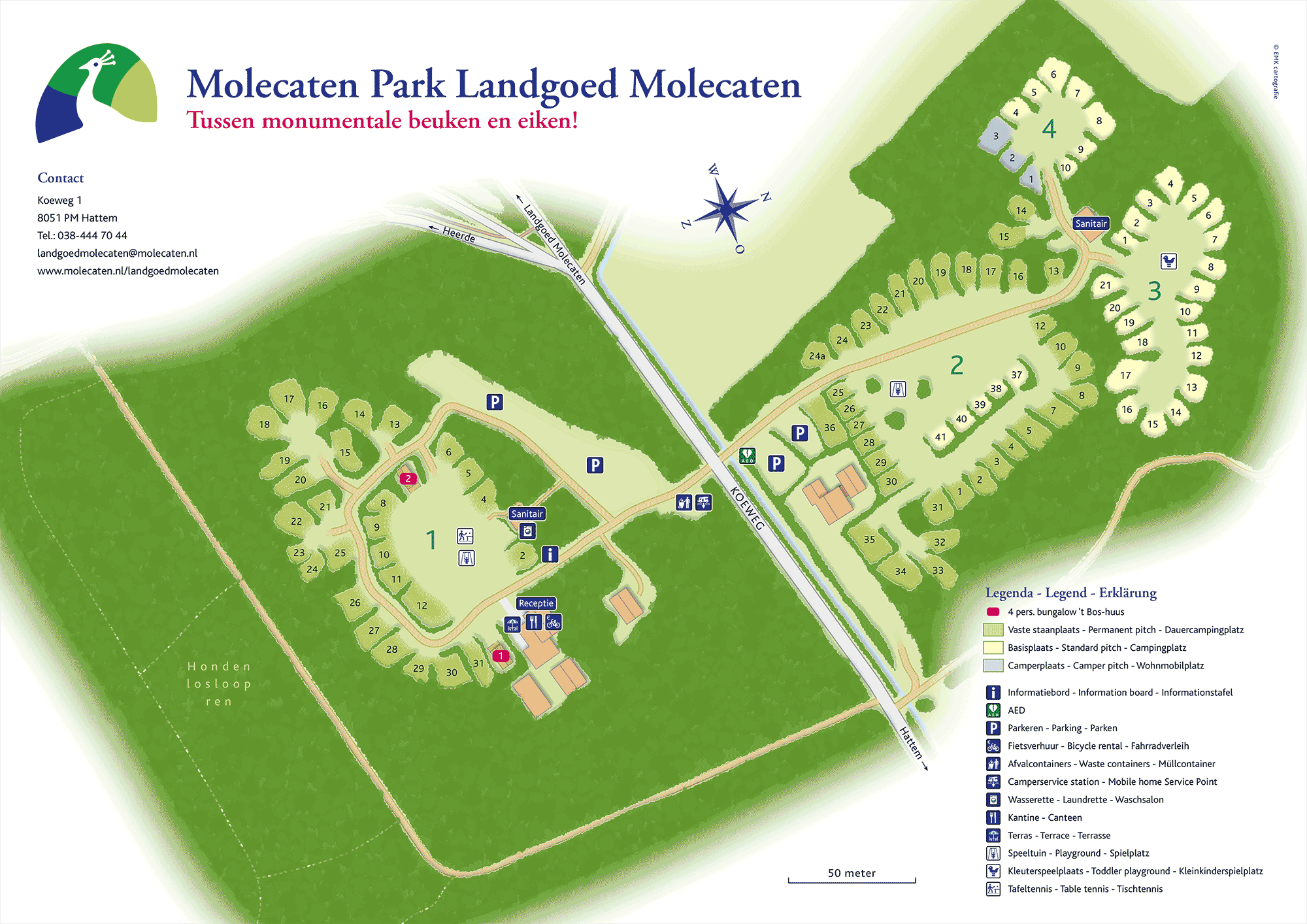 Plattegrond camping Landgoed Molecaten - geplaatst door Huurtent.be