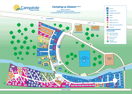 Plattegrond camping Le Giessen - geplaatst door Huurtent.be