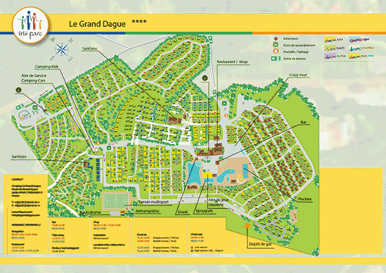 Plattegrond camping Le Grand Dague - geplaatst door Huurtent.be