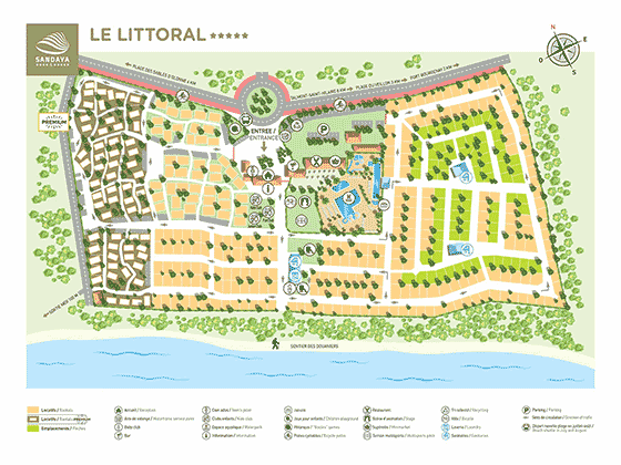 Plattegrond camping Le Littoral - geplaatst door Huurtent.be