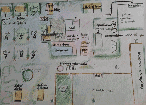 Plattegrond camping Le Petit Montperroux - geplaatst door Huurtent.be