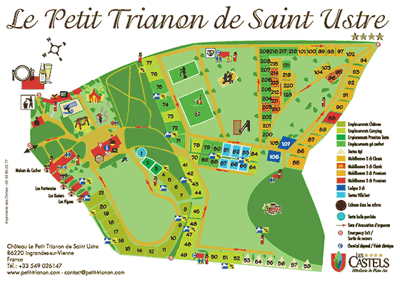 Plattegrond camping Le Petit Trianon - geplaatst door Huurtent.be