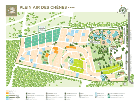 Plattegrond camping Le Plein Air des Chênes - geplaatst door Huurtent.be