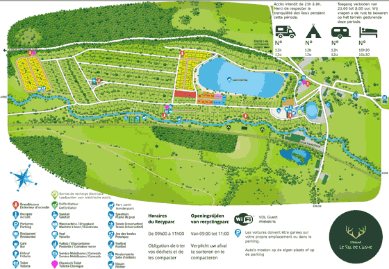 Plattegrond camping Le Val de l'Aisne - geplaatst door Huurtent.be