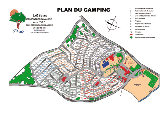 Plattegrond Leï Suves - geplaatst door Huurtent.be
