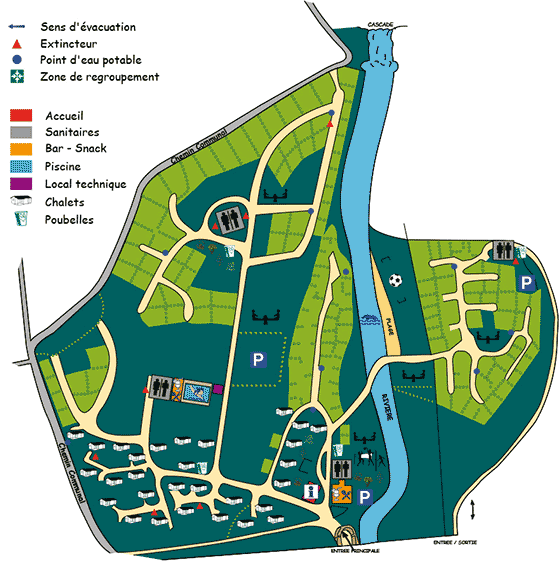 Plattegrond camping Les Arches - geplaatst door Huurtent.be