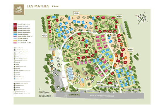 Plattegrond camping Les Mathes - geplaatst door Huurtent.be