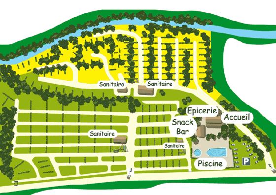 Plattegrond camping Ludo Camping - geplaatst door Huurtent.be