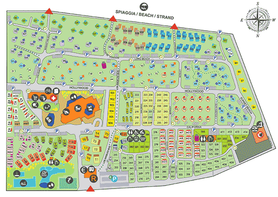 Plattegrond camping Malibu Beach - geplaatst door Huurtent.be