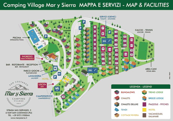 Plattegrond camping Mar y Sierra - geplaatst door Huurtent.be