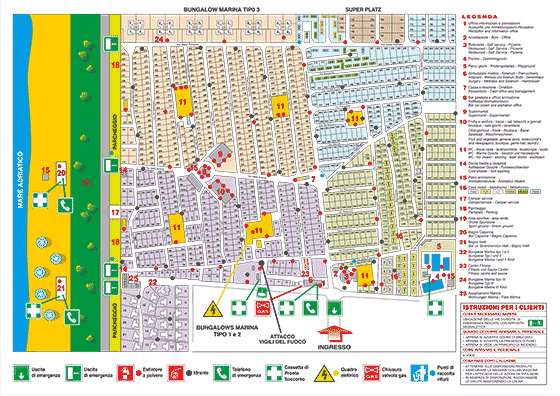 Plattegrond camping Mare e Pineta - geplaatst door Huurtent.be