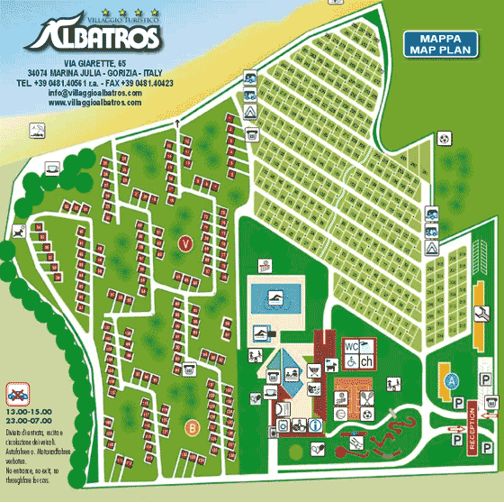 Plattegrond camping Marina Julia Family Village - geplaatst door Huurtent.be