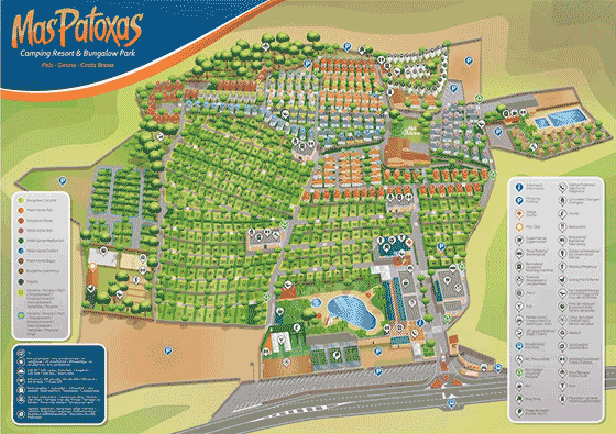 Plattegrond camping Mas Patoxas - geplaatst door Huurtent.be