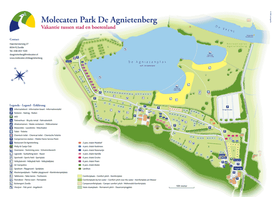 Plattegrond camping Molecaten Park De Agnietenberg - geplaatst door Huurtent.be